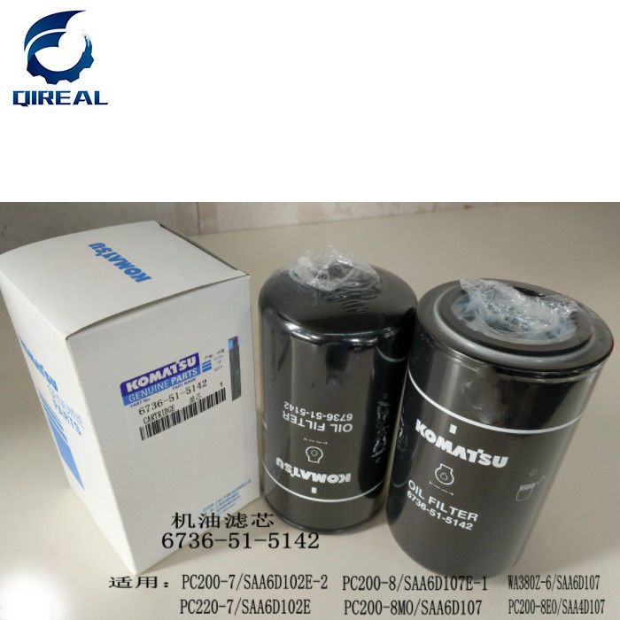 Excavator parts PC200-7 PC200-8 PC210-8 PC220-8 Engine filters S6D107 Oil Filter 6736-51-5142